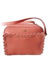Roberto Cavalli Class borsa a spalla pesca rosa in pelle Leolace 002 bag