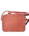 Roberto Cavalli Class borsa a spalla pesca rosa in pelle Leolace 002 bag