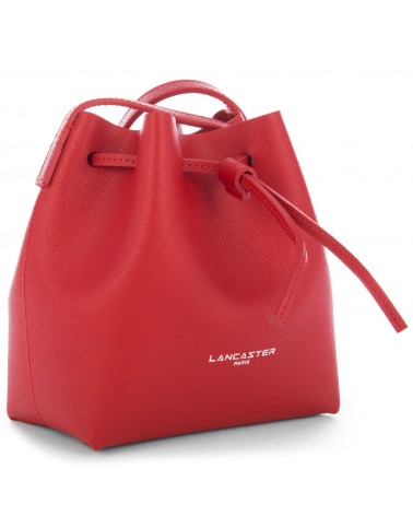 Lancaster Paris Mini Bucket bag leather red