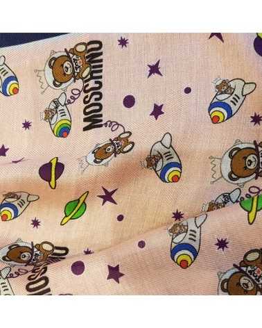 MOSCHINO scarf with teddy bear toy black 2180