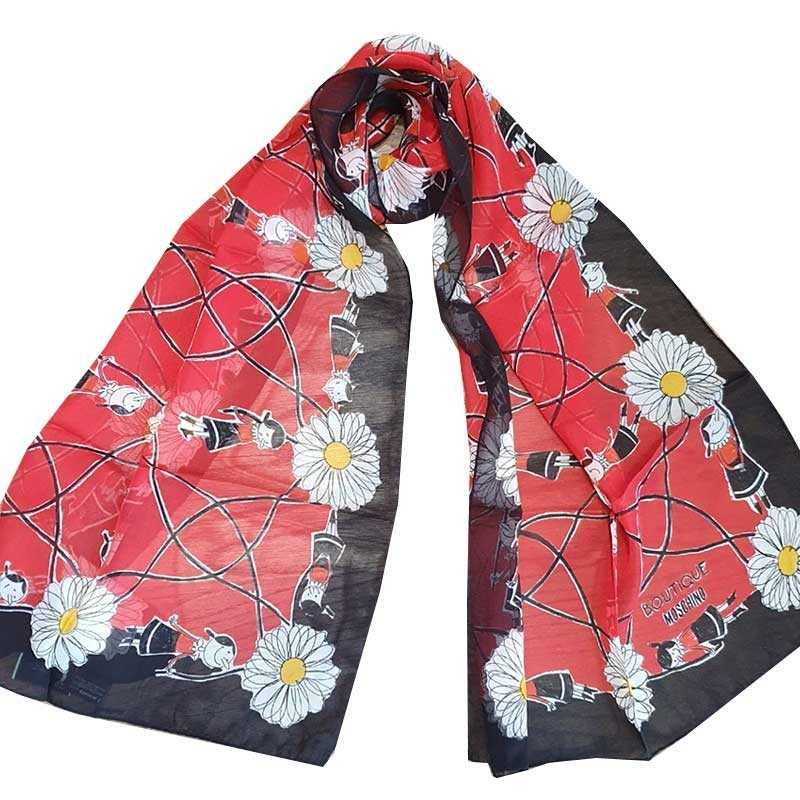 Moschino Boutique long silk scarf 