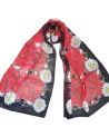 Moschino Boutique long silk scarf foulard red Olivia 2248