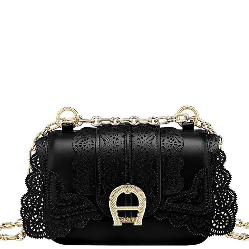 AIGNER Lacy S  borsa a tracolla nera 132205