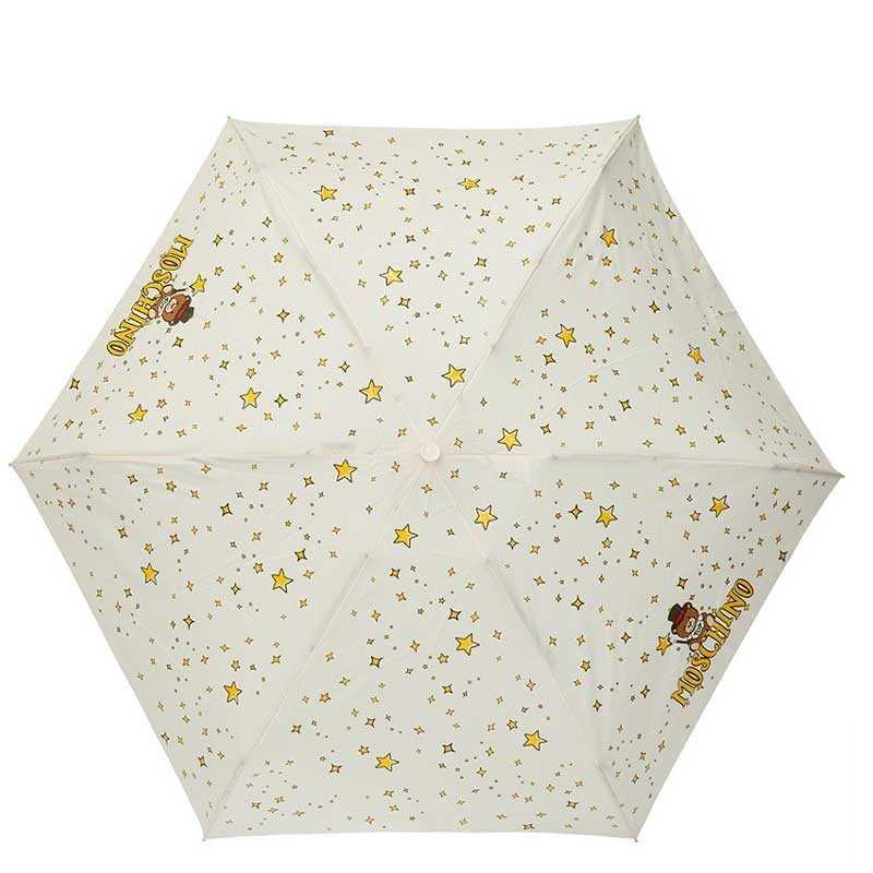 Moschino umbrella with Teddy toy bear ivory mini 8323
