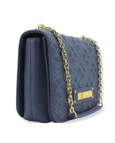 Love Moschino borsa a spalla denim blu trapuntata 4000