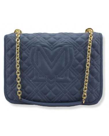 Love Moschino borsa a spalla denim blu trapuntata 4000
