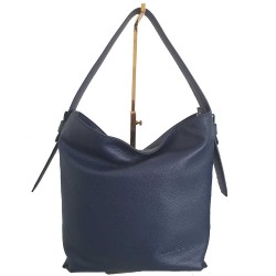 Patrizia Pepe borsa a spalla in vera pelle blu